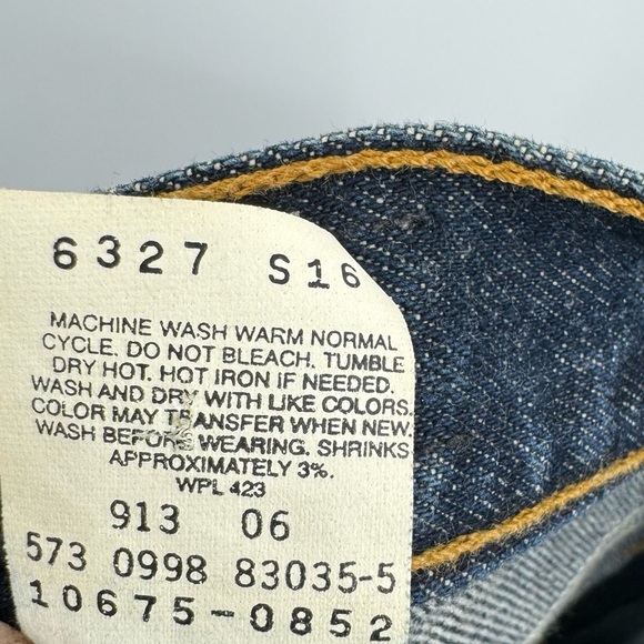 Levi’s Vintage 90s Silvertab Relaxed Guys Fit Dark Wash Jeans Size 7 - Picture 7 of 8